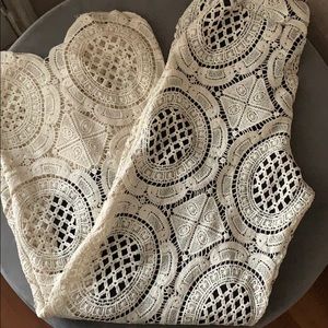 Lace bell bottom pants